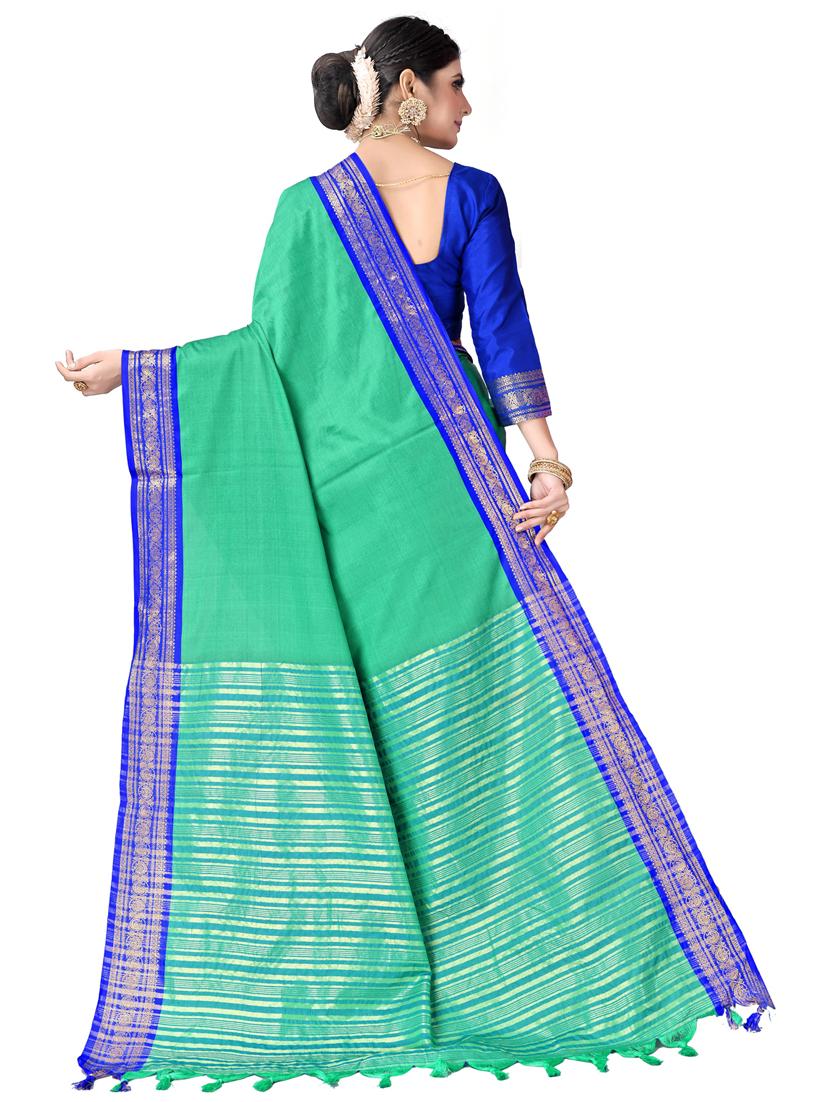 self designed woven saree with blouse - 19741332 - Standard Image - 1