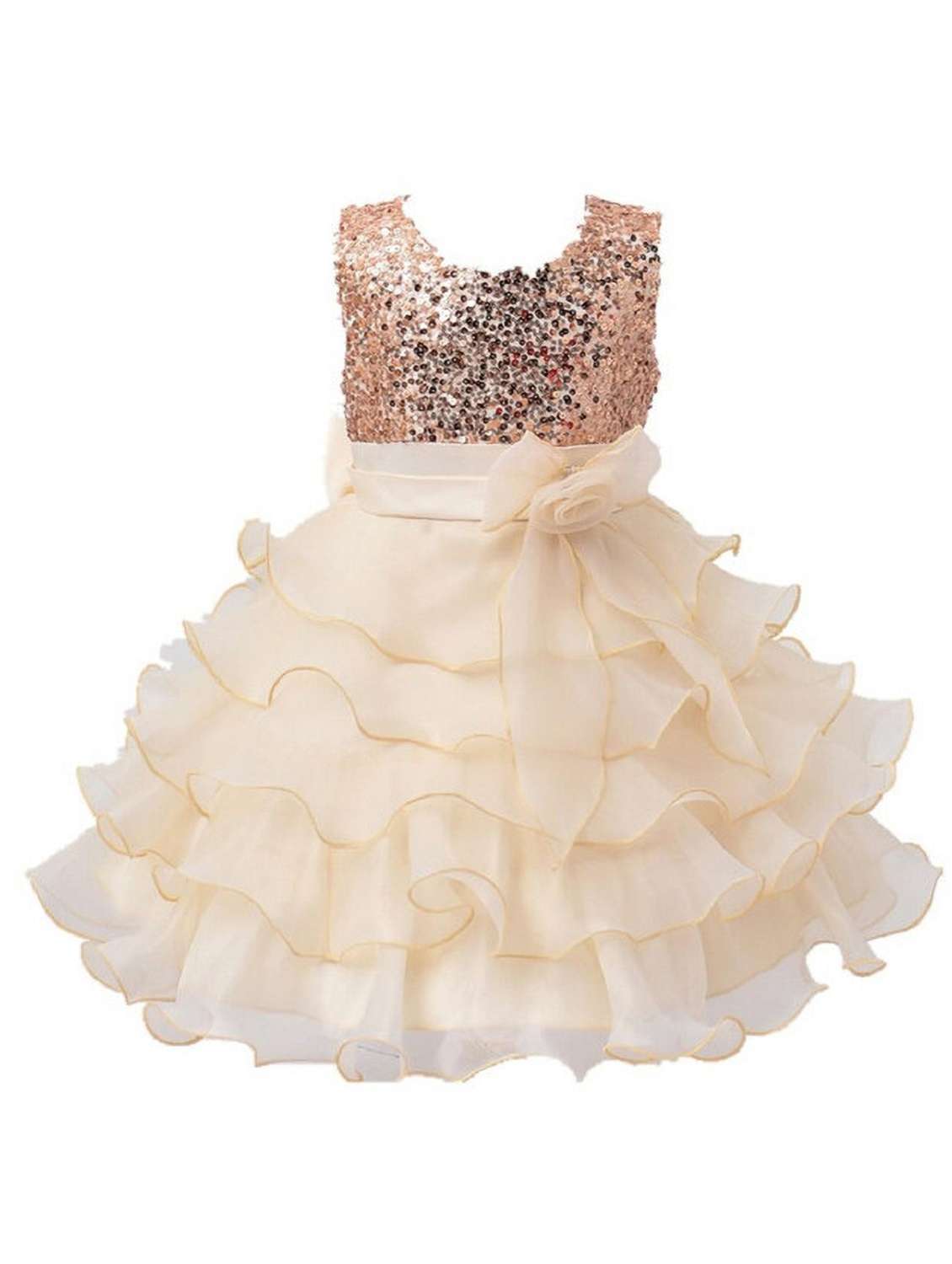 girls round neck sleeveless frock