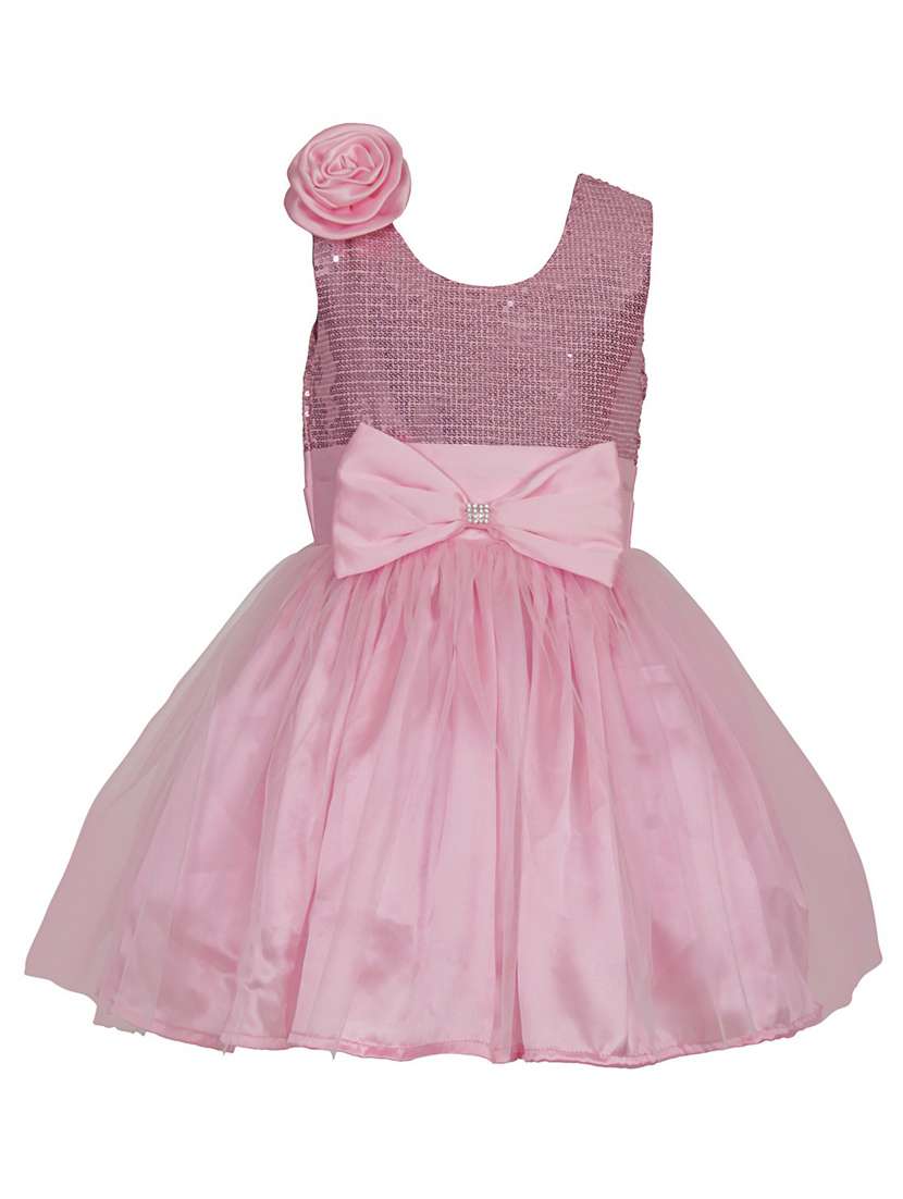 girls round neck sleeveless frock