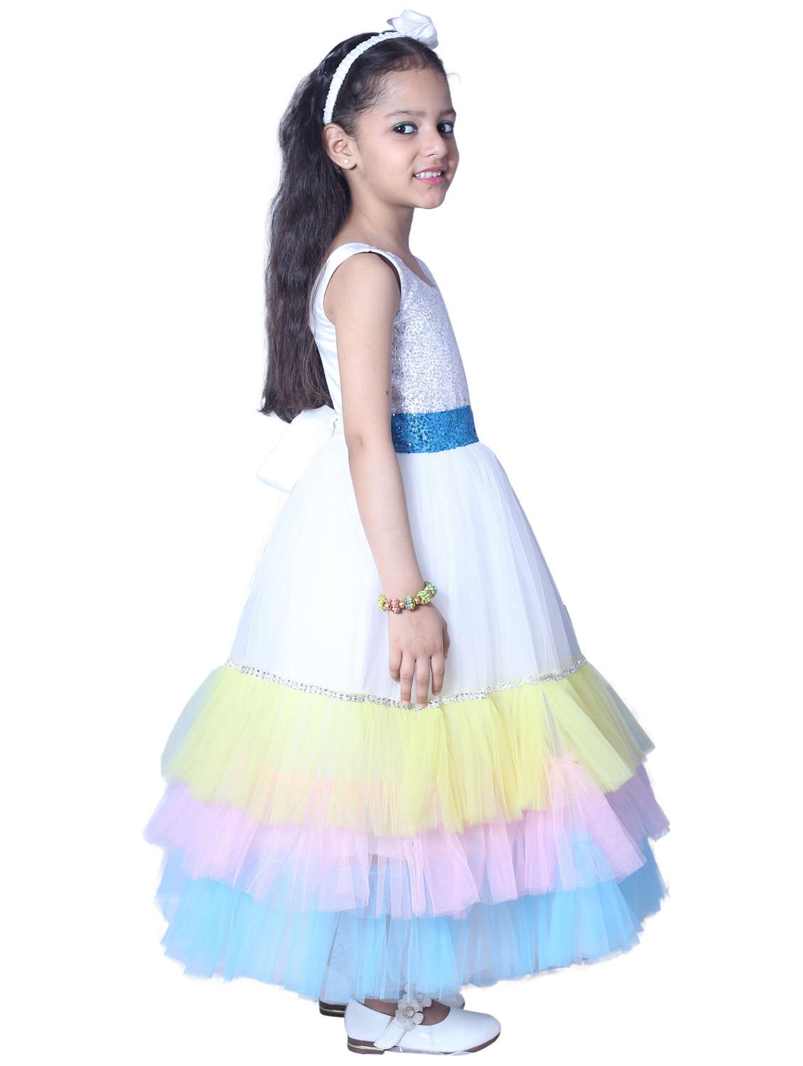 girls round neck sleeveless frock - 19743418 - Standard Image - 1