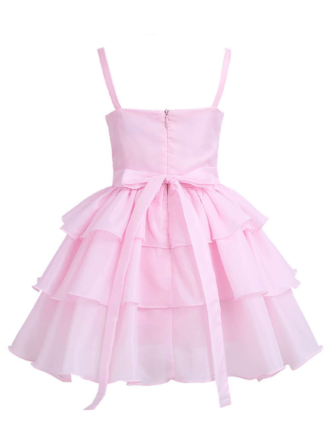 Girls V Neck Sleeveless Frock - 19743466 -  Standard Image - 1