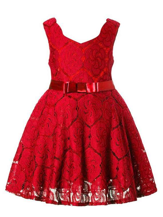girls sweetheart neck sleeveless frock