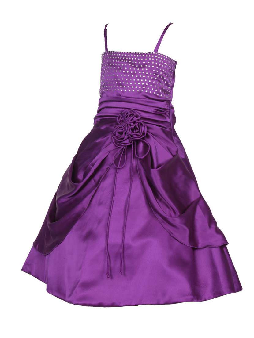 girls shoulder strap sleeveless frock - 19743480 -  Standard Image - 1