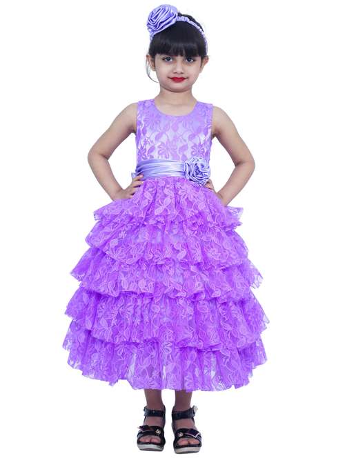 girls round neck sleeveless frock - 19743607 - Standard Image - 0