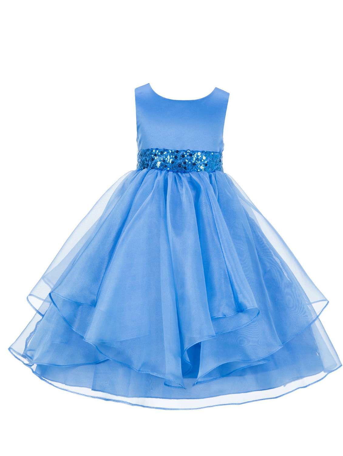 girls round neck sleeveless frock