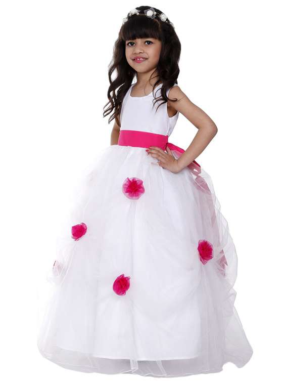 girls scoop neck sleeveless frock - 19743810 - Standard Image - 1
