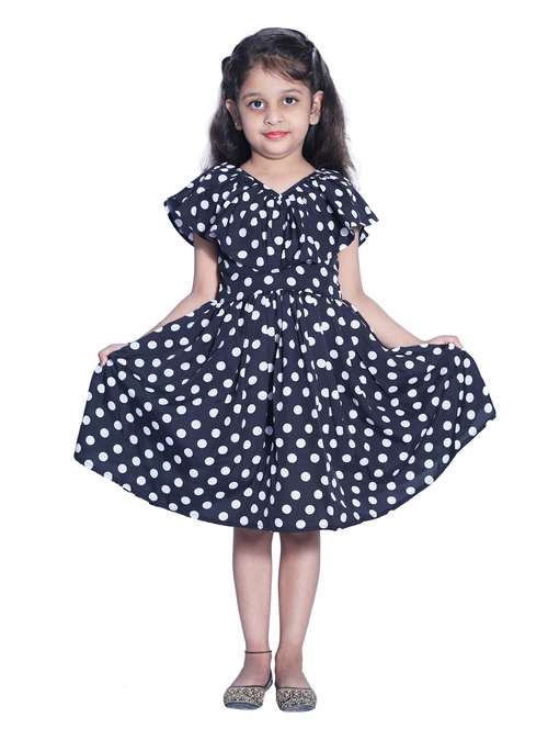 girls v neck cape sleeve frock - 19743864 -  Standard Image - 0