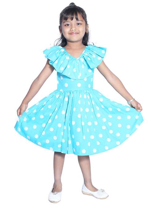 girls v neck cape sleeve frock - 19743865 -  Standard Image - 0