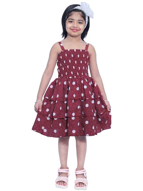 girls shoulder strap sleeveless frock - 19743879 -  Standard Image - 0