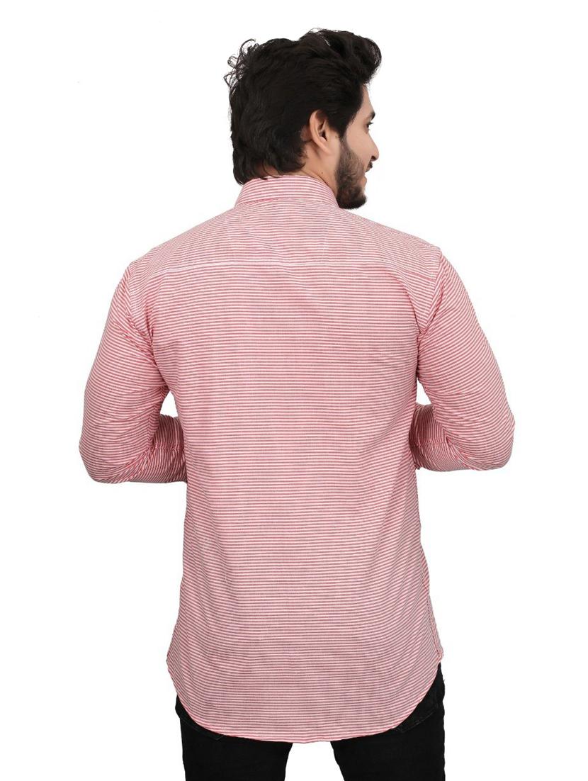 red cotton blend casual shirt - 19744028 - Standard Image - 1