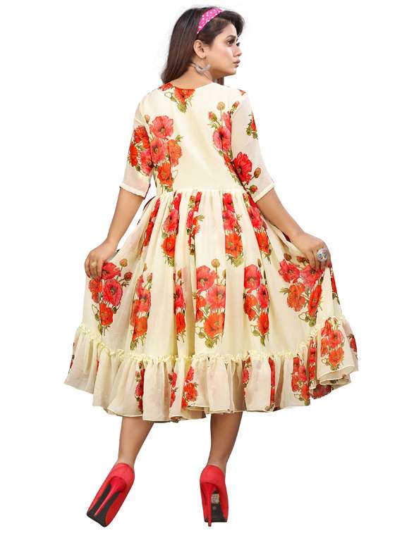 women's tiered dress floral dress - 19745431 - Standard Image - 1