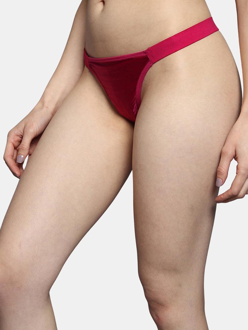 purple lycra thongs panty - 19746200 - Standard Image - 1