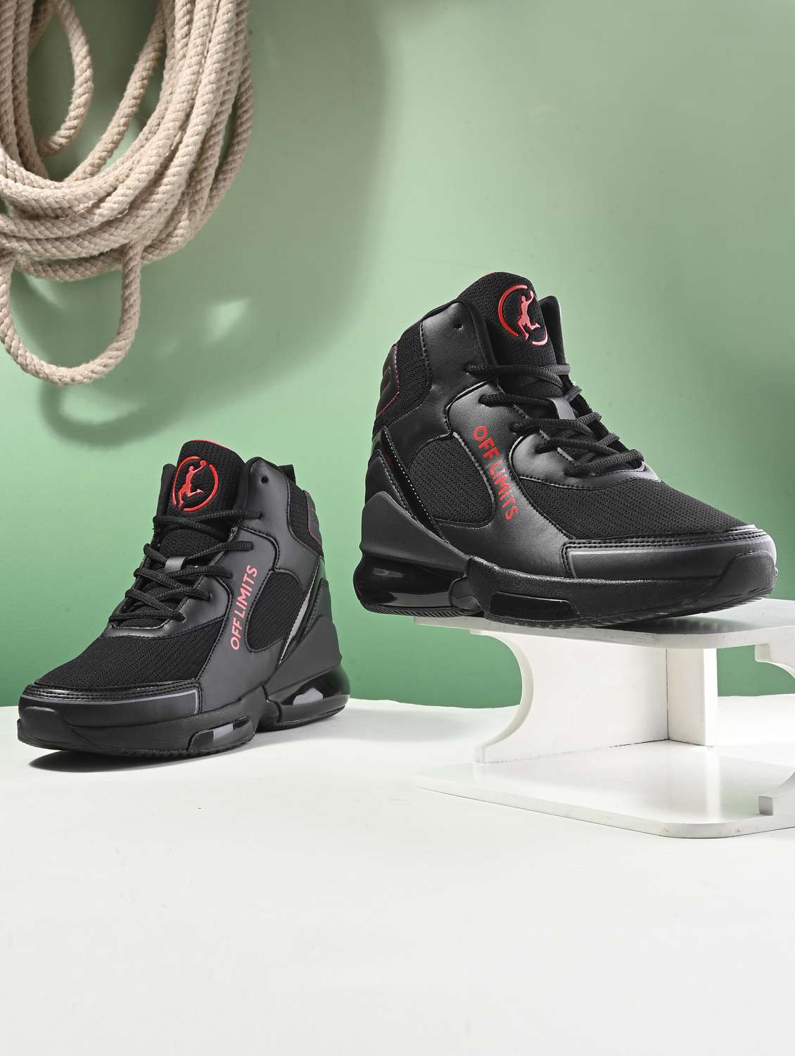 black synthetic lace up sneakers - 19747231 -  Standard Image - 1