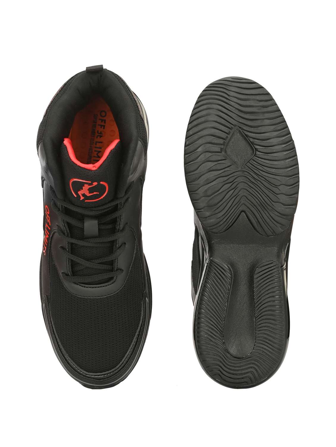 black synthetic lace up sneakers - 19747231 -  Standard Image - 6