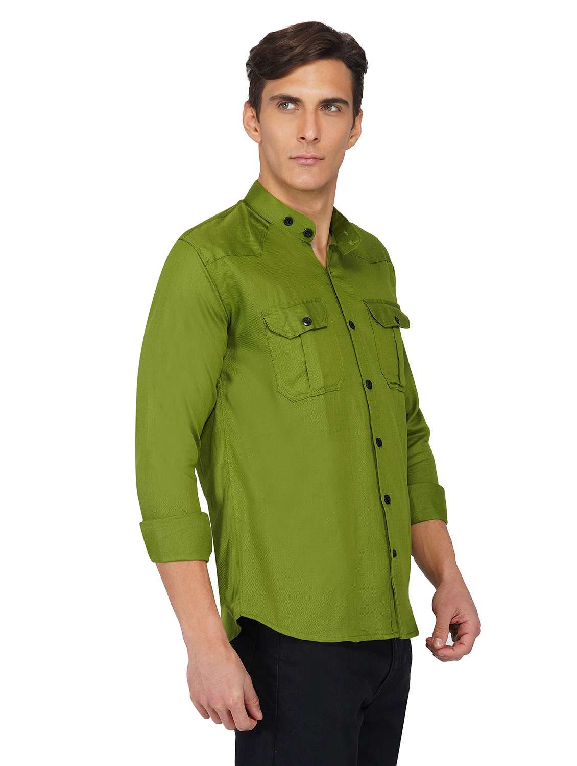 mens solid casual shirt - 19748755 -  Standard Image - 1