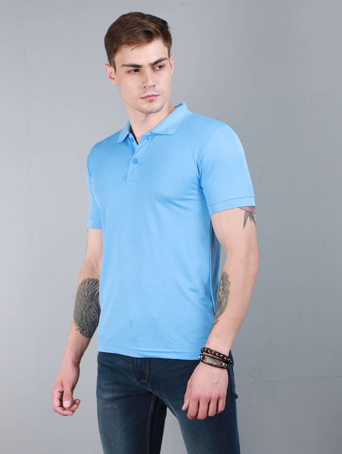 solids cotton polo t-shirt - 19748966 -  Standard Image - 1