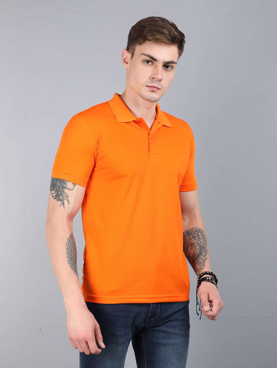 solids cotton polo t-shirt - 19748969 -  Standard Image - 1
