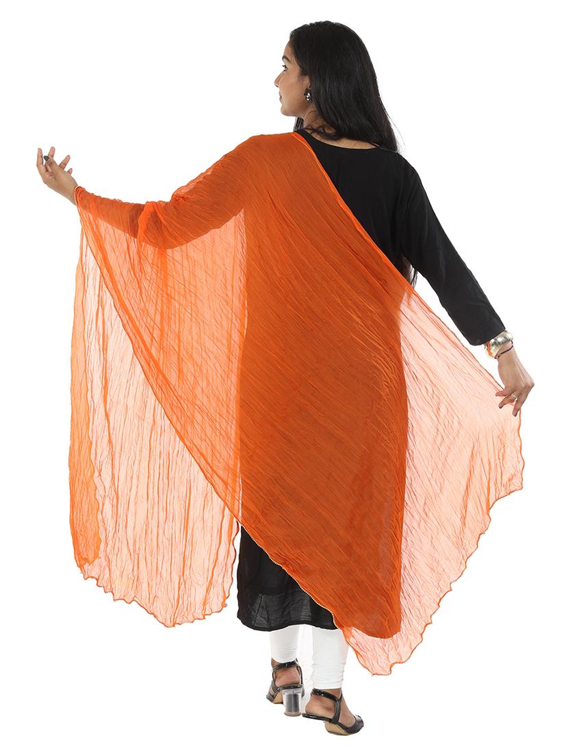 orange chiffon dupatta - 19749593 -  Standard Image - 1