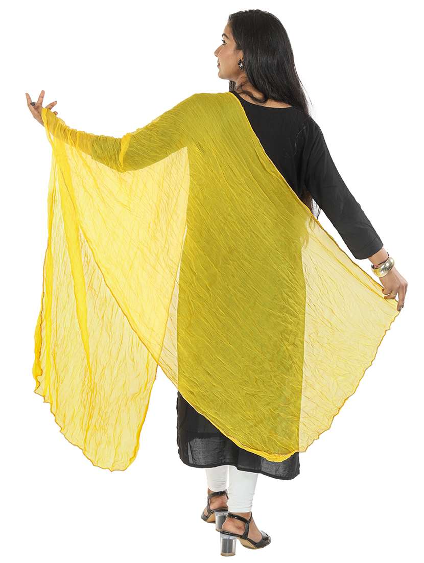 yellow chiffon dupatta - 19749598 -  Standard Image - 1