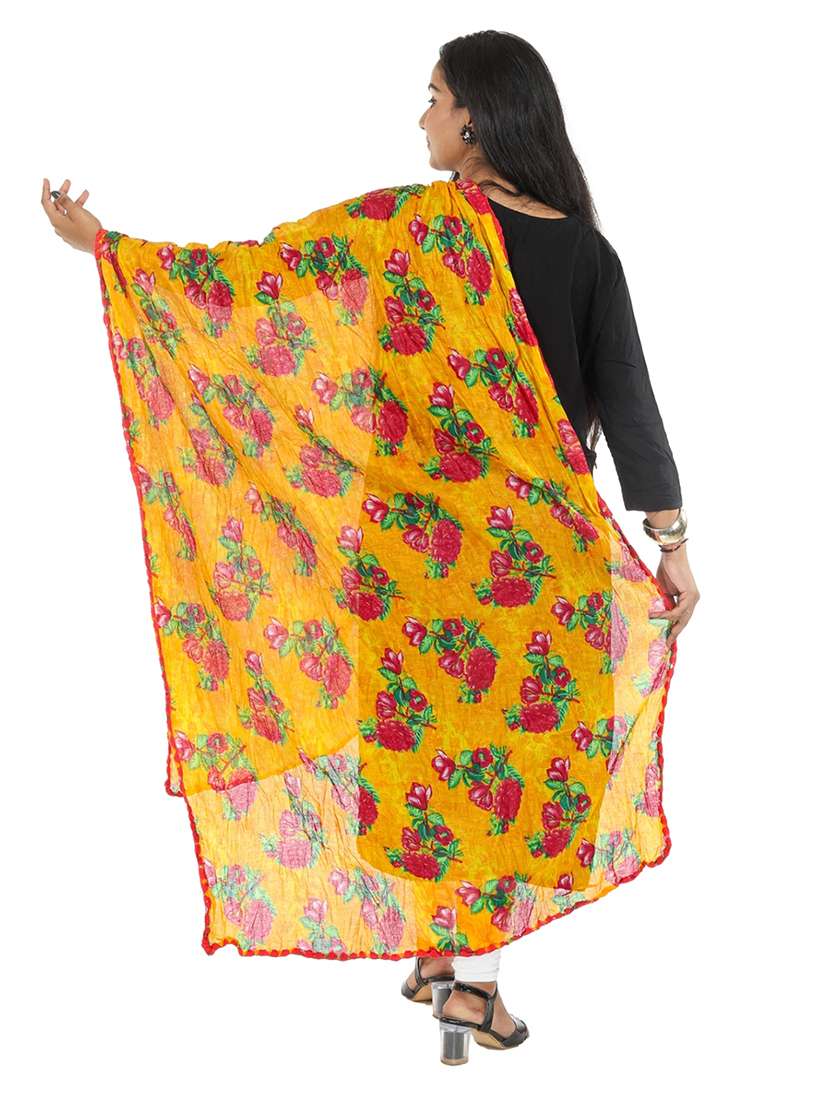 yellow cotton dupatta - 19749623 -  Standard Image - 1