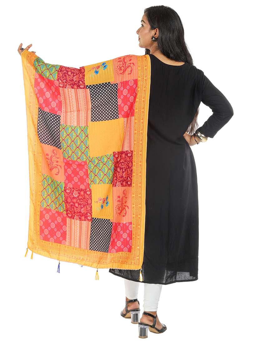 yellow chanderi dupatta - 19749721 -  Standard Image - 1