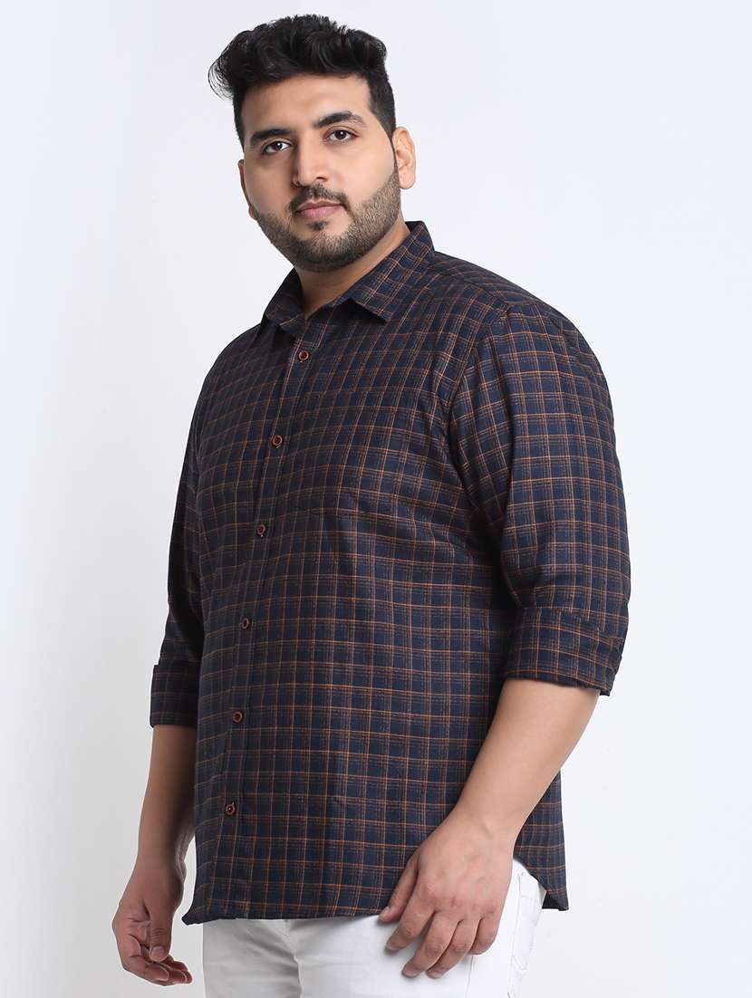 blue cotton casual shirt - 19750073 - Standard Image - 1