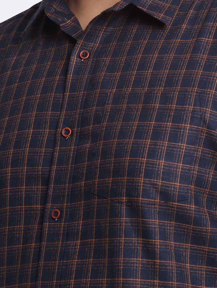 blue cotton casual shirt - 19750073 - Standard Image - 4