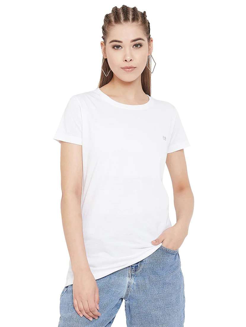 women's plain round neck t-shirt