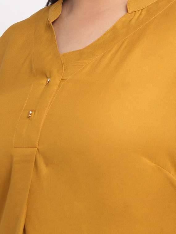 women's straight mandarin neck top - 19753552 -  Standard Image - 4