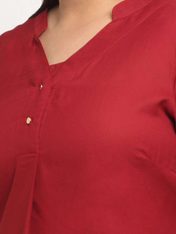 women plus size mandarin neck top - 19753554 -  Standard Image - 4