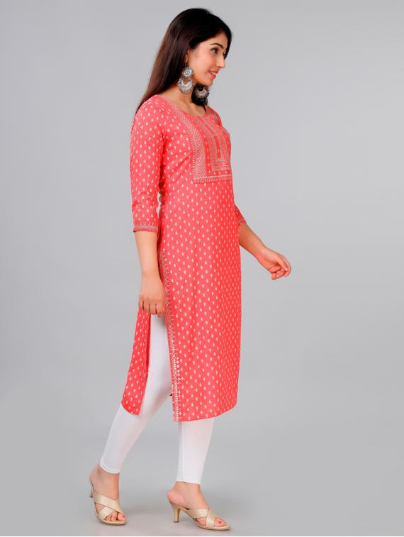 women's straight kurta - 19754707 - Standard Image - 1