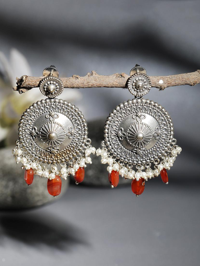 red brass drop earring - 19754800 -  Zoom Image - 0