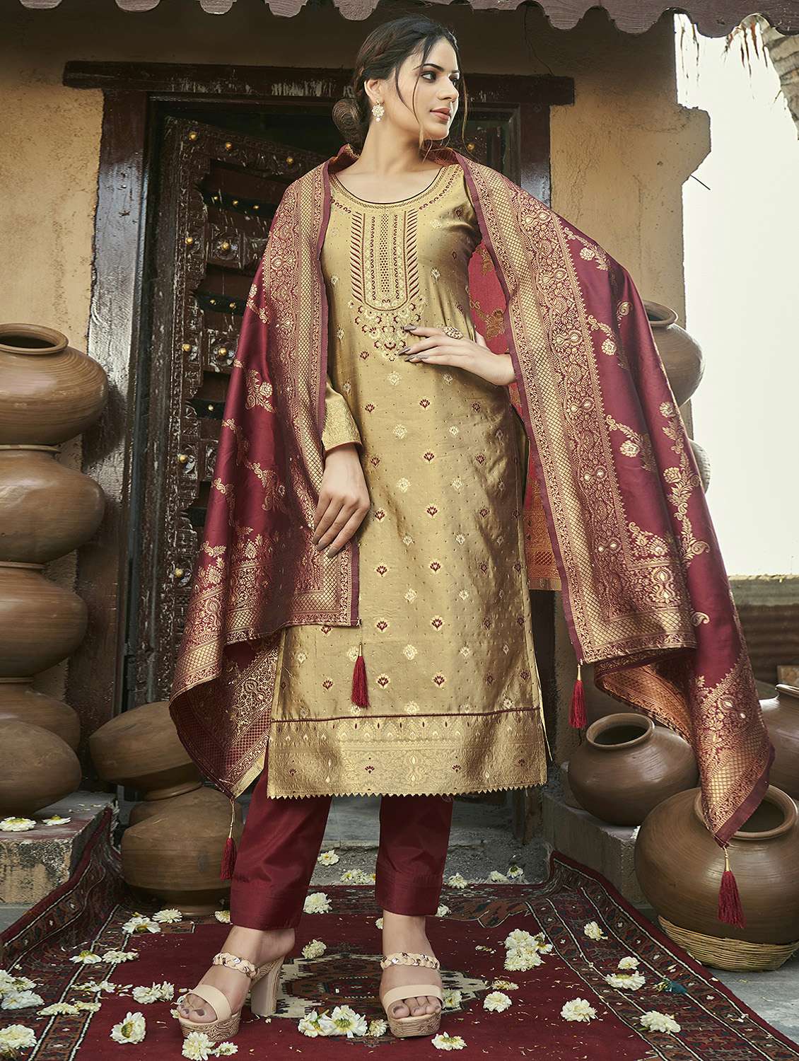 woven unstitched suits - 19754807 - Standard Image - 1