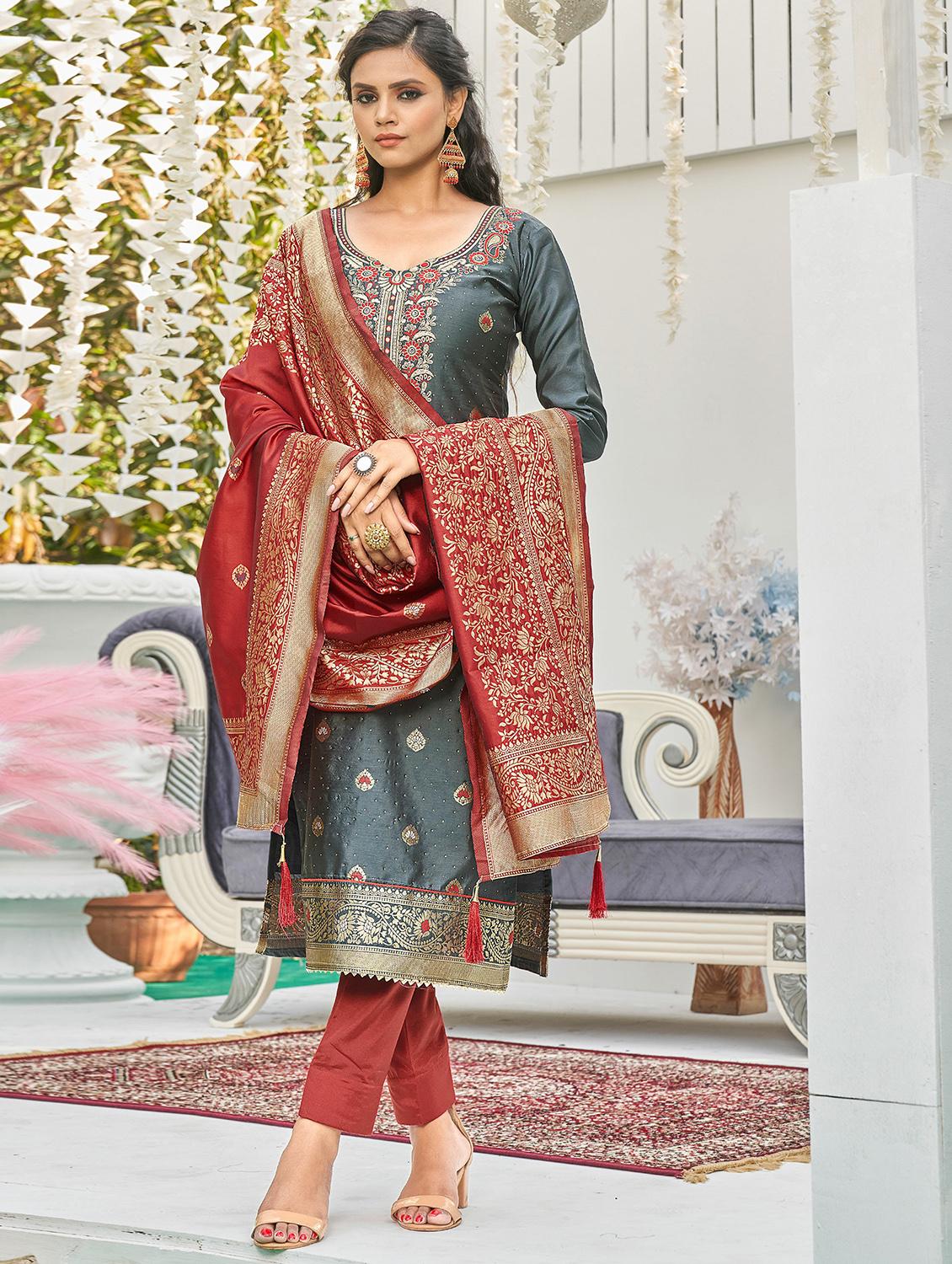 woven unstitched suits - 19754817 - Standard Image - 1