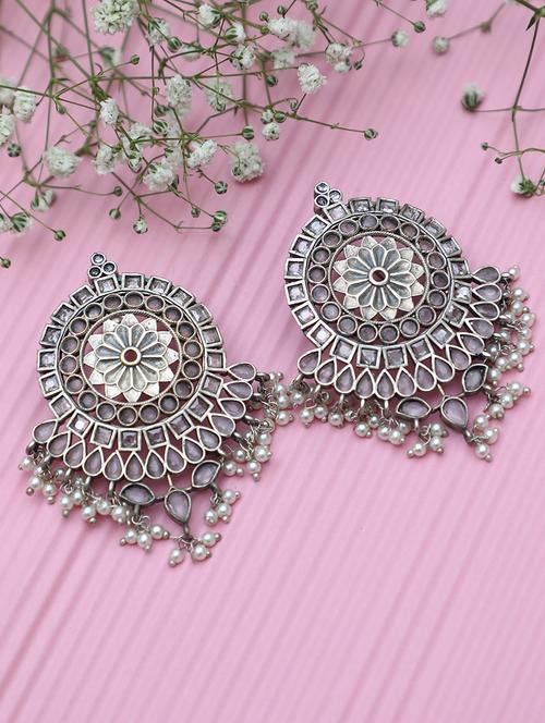 pink brass studs earring - 19754962 - Standard Image - 0