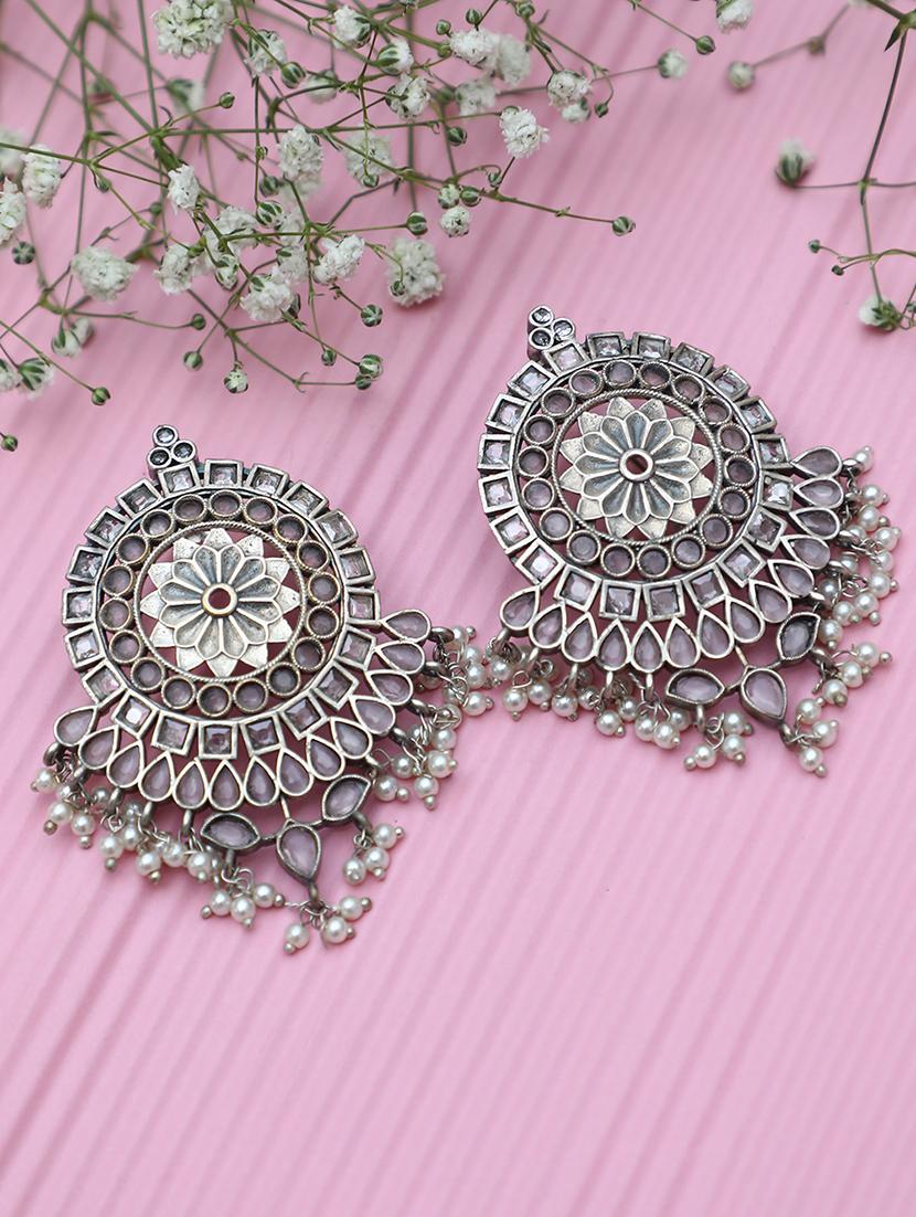 pink brass studs earring - 19754962 - Zoom Image - 0