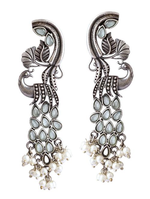 silver brass chandelier earring - 19754990 -  Standard Image - 0