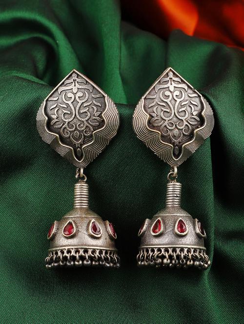 pink brass jhumka - 19755022 - Standard Image - 0