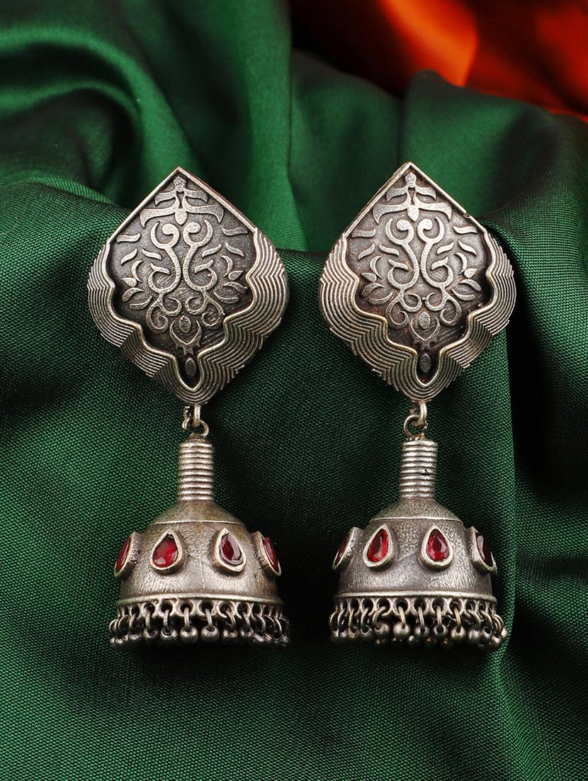 pink brass jhumka - 19755022 - Zoom Image - 0