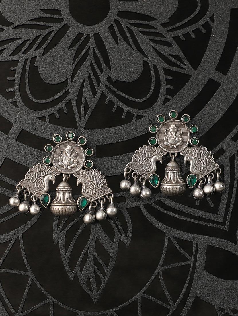 green brass studs earring - 19755037 -  Zoom Image - 0