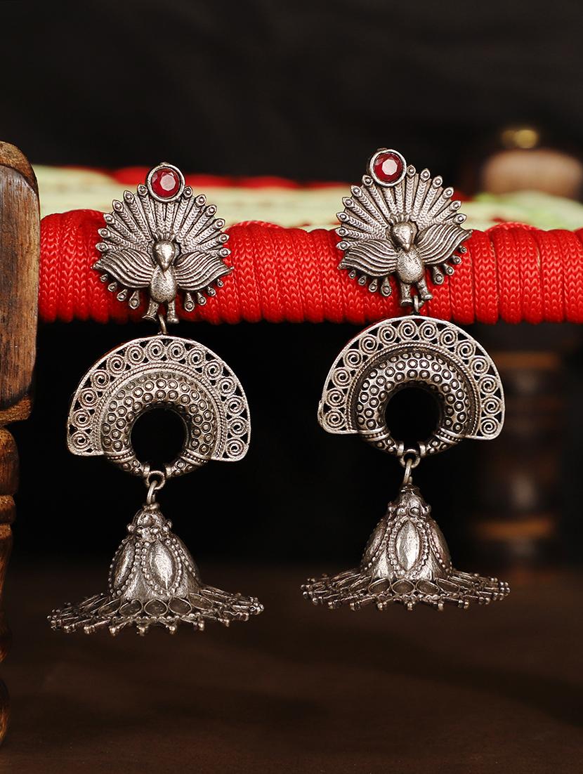 silver brass studs earring - 19755046 - Zoom Image - 0