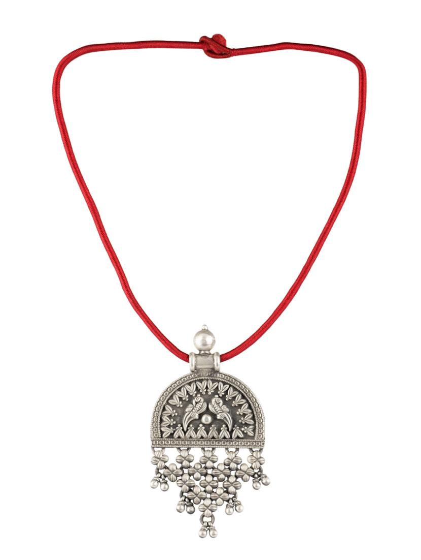 silver brass short necklace - 19755181 -  Standard Image - 1