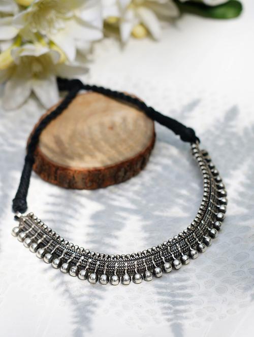 silver brass choker necklace - 19755183 -  Standard Image - 0