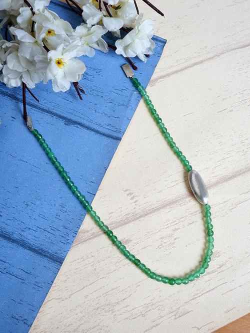 green beads long necklace - 19755189 - Standard Image - 0