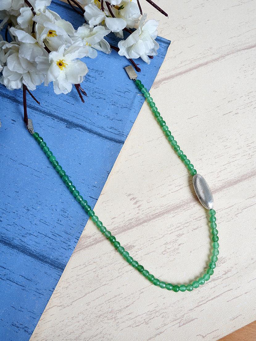 green beads long necklace - 19755189 - Zoom Image - 0