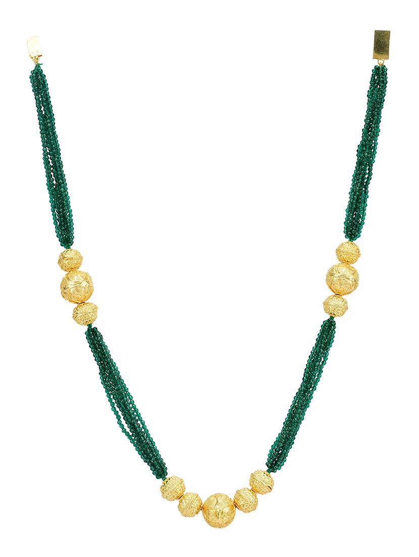 green beads long necklace - 19755192 - Standard Image - 1