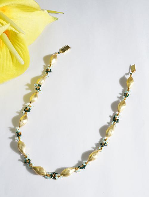 gold brass beads long necklace - 19755193 - Standard Image - 0
