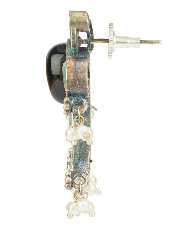dual tone brass necklace and earring - 19755346 - Standard Image - 4