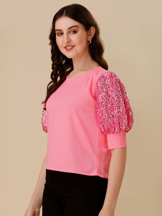 self design regular top - 19755427 - Standard Image - 1