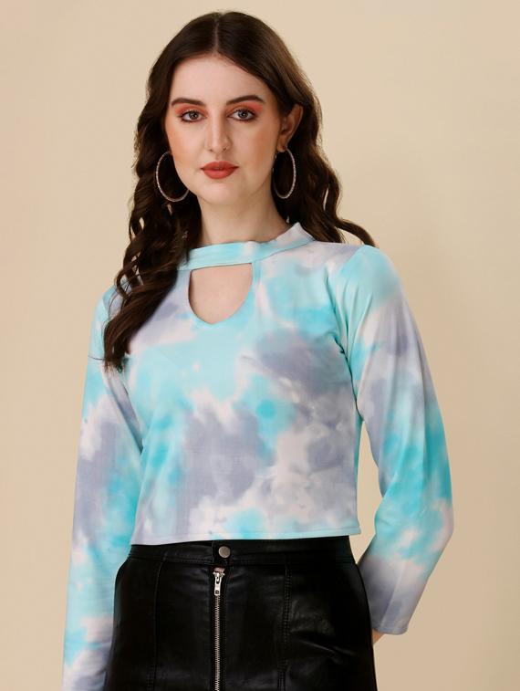 printed polyester regular top - 19755433 -  Standard Image - 1